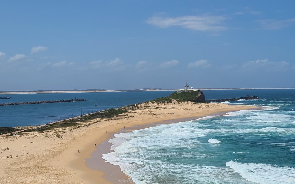 Looking out at Nobbys Lighthouse, Newcastle